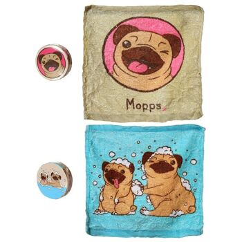 Serviette de voyage compressée Mopps Pug 2