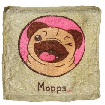 Serviette de voyage compressée Mopps Pug 4