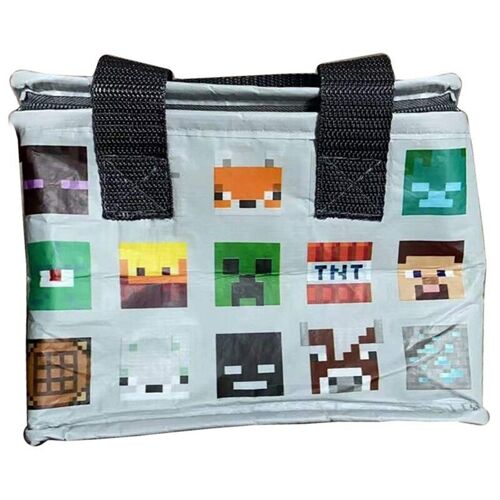 RPET Reusable Cool Bag Lunch Bag - Minecraft Faces