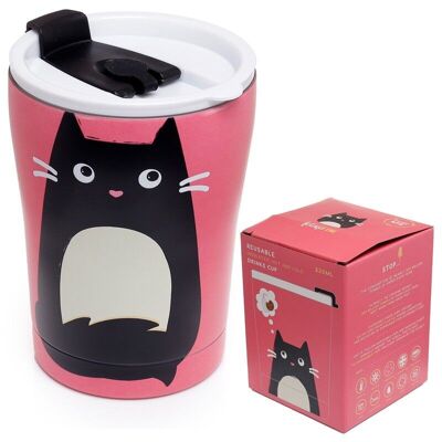 Feline Fine Cat Insulated Food & Drink Cup 300ml