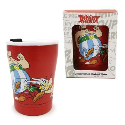 Tazza termica per alimenti e bevande Asterix & Obelix rossa da 300 ml