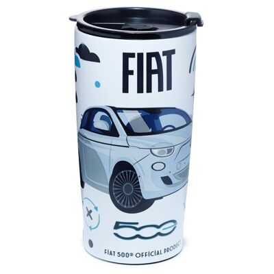 Fiat 500 E Vaso térmico para comida y bebida de acero inoxidable 500ml