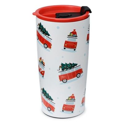 Christmas VW T1 Camper Surf Insulated Food & Drink Cup 500ml
