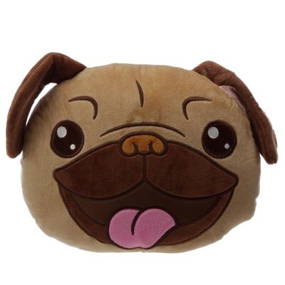 Cojín de felpa Pug Mopps