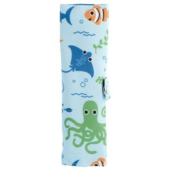 Ensemble de 6 couverts Sealife 100 % bambou dans un support en toile 3