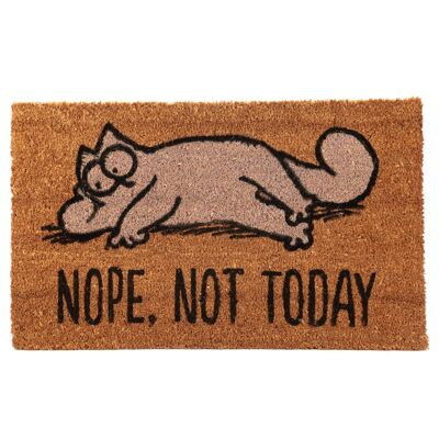 Nope, Not Today Simon's Cat Coir Door Mat