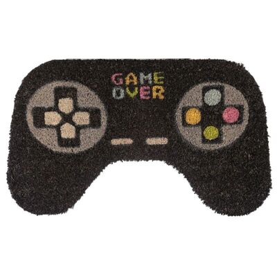 Tapis de porte en fibre de coco en forme de contrôleur de jeu Game Over