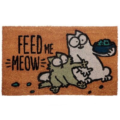 Feed Me Meow Simon's Cat Coir Door Mat
