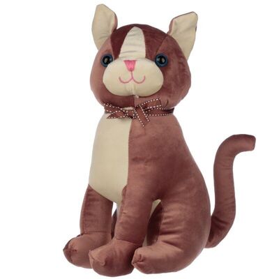 Brown Cat with Ribbon Door Stop