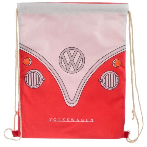 Volkswagen VW T1 Camper Bus Red Drawstring Bag
