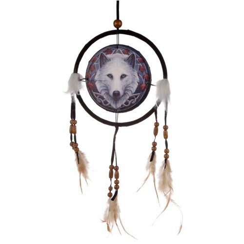 Lisa Parker Guardian of the Fall Wolf Dreamcatcher 16cm