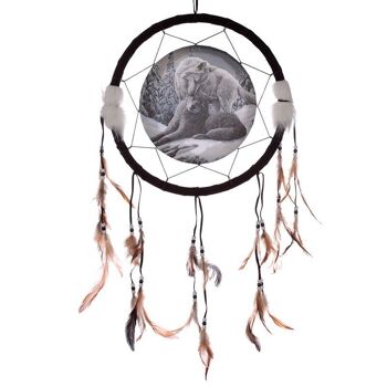 Lisa Parker Snow Kisses Wolf Dreamcatcher 33cm 1