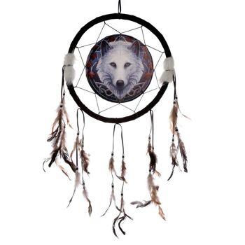 Lisa Parker Guardian of the Fall Wolf Dreamcatcher 33cm 1