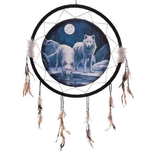 Lisa Parker Warriors of Winter Wolf Dreamcatcher 60cm