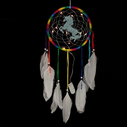 LED Rainbow Unicorn Dreamcatcher