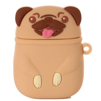 Housse en silicone pour écouteurs sans fil Mopps Pug 2