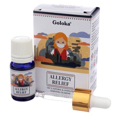 Sollievo dall'allergia all'olio essenziale naturale della miscela Goloka