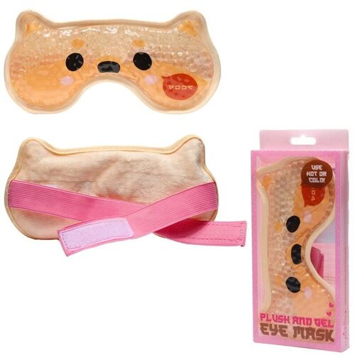 Adoramals Shiba Inu Dog Plush Lined Gel Eye Mask