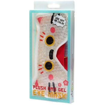 Masque pour les yeux en gel avec doublure en peluche Maneki Neko Lucky Cat 4