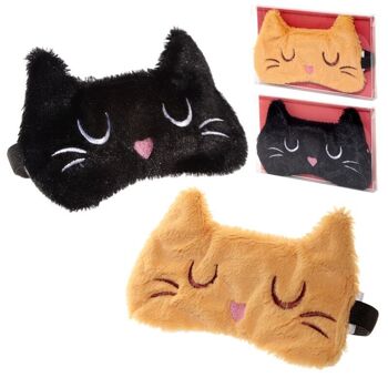 Masque pour les yeux de chat en peluche Feline Fine 1