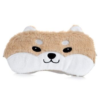 Masque pour les yeux de chien Shiba Inu en peluche 5