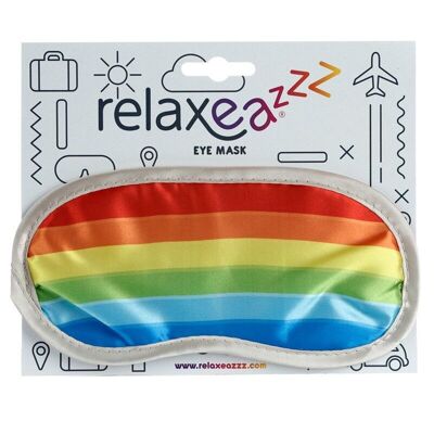 Masque pour les yeux arc-en-ciel en peluche