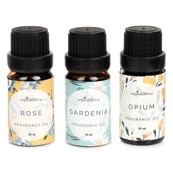 Coffret de 3 Huiles Parfumées - Rose, Gardénia, Opium 2
