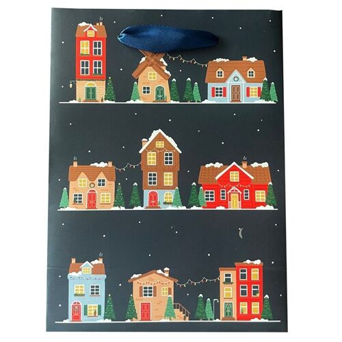 Christmas Houses Gift Bag - Medium