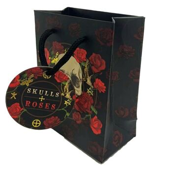 Sac Cadeau Skulls and Roses Roses Rouges - Petit 1