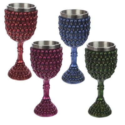 Decorative Metallic Mini Skull Goblet