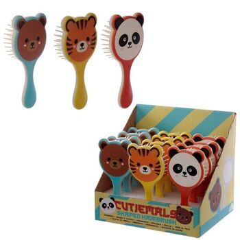 Brosse à cheveux en forme de tigre, d'ours et de panda Adoramals 1