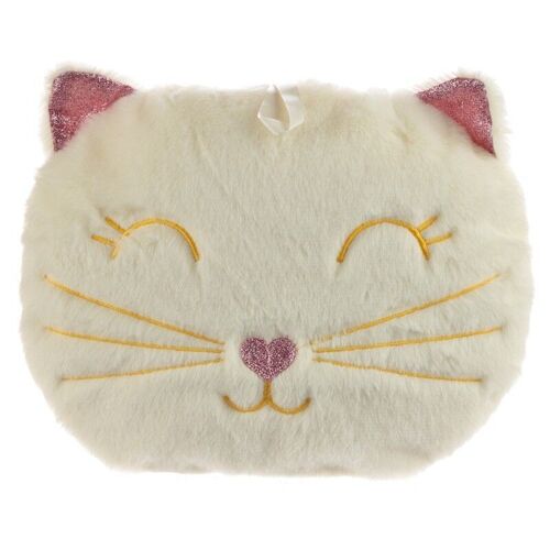 Feline Fine 400ml Hot Water Bottle Cushion with Plush Cover