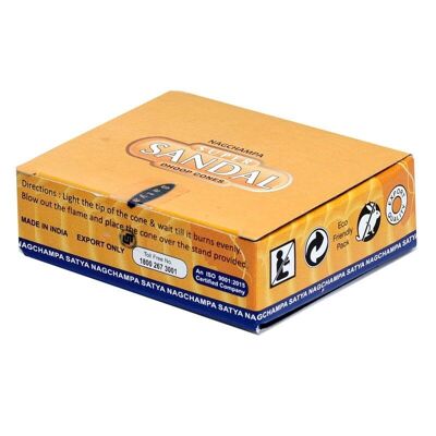 01433 Satya Nag Champa Cônes d'encens Dhoop en bois de santal