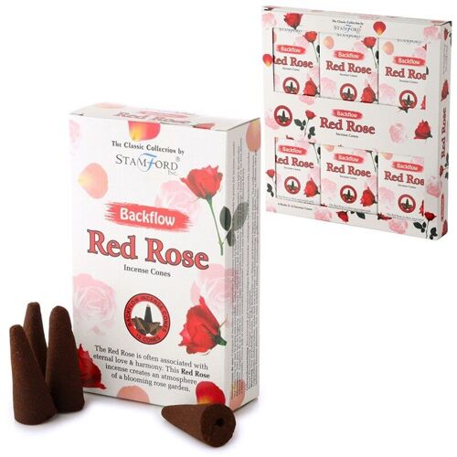Buy wholesale 37429 Stamford Backflow Incense Cones - Red Rose