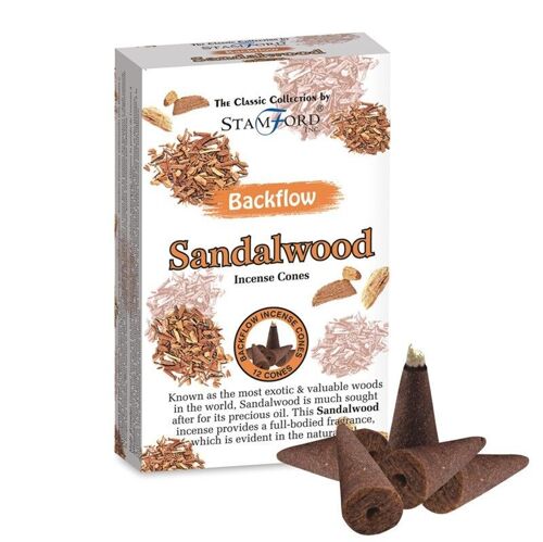 37430 Stamford Backflow Incense Cones - Sandalwood