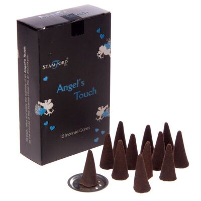 37181 Stamford Black Incense Cones - Angels Touch