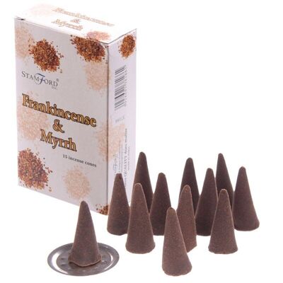 37166 Stamford Incense Cones - Frankincense & Myrrh