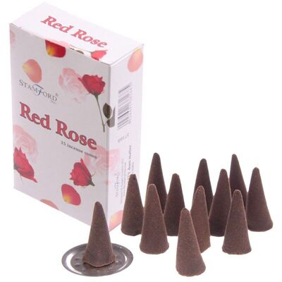 37168 Stamford Incense Cones - Red Rose