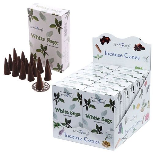 37176 Stamford Incense Cones - White Sage