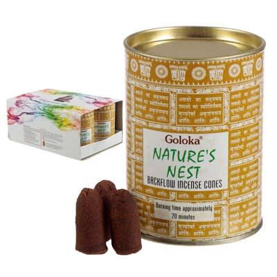 Goloka Backflow Natures Nest Incense Cones