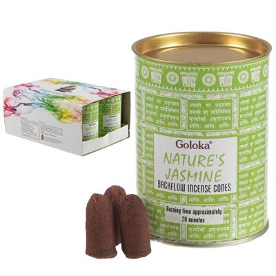 Goloka Backflow Natures Jasmine Incense Cones