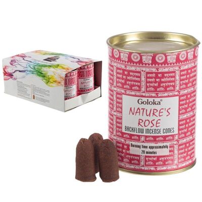 Goloka Backflow Natures Rose Incense Cones