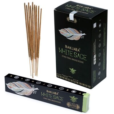 Banjara Ethno-Tribal Smudge Incense Sticks - White Sage
