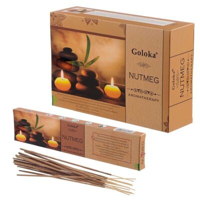 Goloka Aromatherapy Nutmeg Incense Sticks