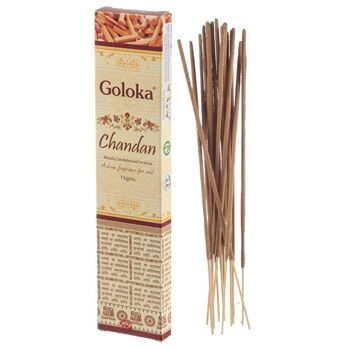 Bâtonnets d'encens au bois de santal Goloka Masala Chandan 5