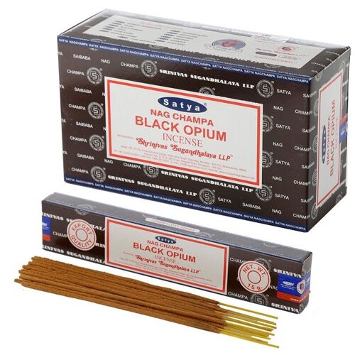 01347 Satya Black Opium Nag Champa Incense Sticks