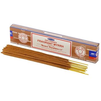 01352 Bâtonnets d'encens Satya Myrrhe Nag Champa Parfumé 2