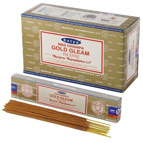 01354 Satya Gold Gleam Nag Champa Incense Sticks