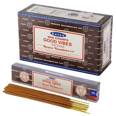 01355 Satya Good Vibes Nag Champa Bastoncini di incenso