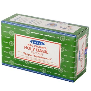 01359 Bâtonnets d'encens Satya Holy Basil Nag Champa 3